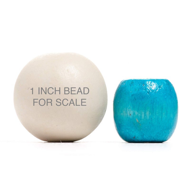 Craft Making Shop 200 Large Hole Wood Beads for Crafts and Macrame 17mm x 14mm Barrel Hair Beads with 8mm Large Hole Multicolor Assortment, 200 Count - Image 5